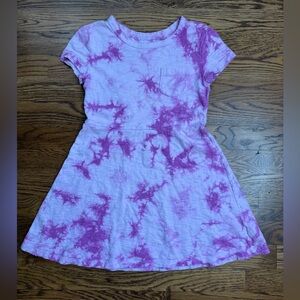 GAP Kids Violet Tie-Dye Cotton Dress Size Small 6-7